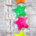 Banderin FLUOR NEON ESTRELLAS . Multicolor o Por Color.
