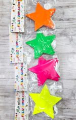 Banderin FLUOR NEON ESTRELLAS . Multicolor o Por Color.