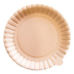 Plato Polipapel Redondo Economico Grande x 10 KRAFT 22,5 Cm diametro