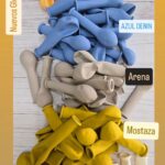 Globo 5 Pulgadas x 5. Colores Terra. Arena. Azul Denin. Mostaza. Blanco. Champagne.