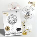 Globo Burbuja PVC Cristal con Confetti. Varios Colores.