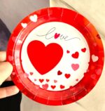 Platos Polipapel LOVE ENAMORADOS x 6. 17cm Diametro.