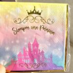 Servilletas CASTILLOS DE PRINCESAS x 12 Unidades Con Stamping Dorado