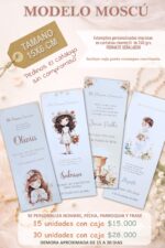 Estampas de Comunion MODELO MOSCU