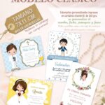 Estampas de Comunion Comunes Para Nene Packs x 32 Unidades Iguales. Catalogo con Mas de 200 Modelos.