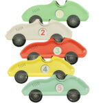 Platos Polipapel Forma de AUTOS VINTAGE x 6 Unidades. 21,7x10,9 cm. Colores Surtidos
