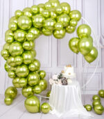 Set de Globos Chrome VERDES x 10 unidades  12 Pulgadas - Imagen 2