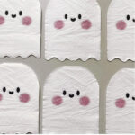 Servilletas Forma de FANTASMIN  x 12 Unidades. HALLOWEEN