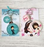 Llaveros Personalizados YESSI de Acrilico DOBLE . Idean Comunion Bautismo o Evento. - Imagen 8
