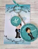 Llaveros Personalizados YESSI de Acrilico DOBLE . Idean Comunion Bautismo o Evento. - Imagen 6