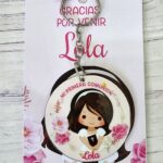 Llaveros Personalizados YESSI de Acrilico Simple. Idean Comunion Bautismo o Evento.
