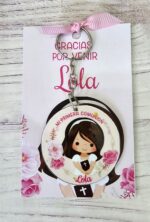 Llaveros Personalizados YESSI de Acrilico Simple. Idean Comunion Bautismo o Evento.