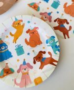 Plato Polipapel x 8 Unidades PERRITOS PARTY