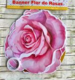 Banderin ROSAS con Hoja Dorada.   Mide 3Mts. - Imagen 2