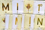Banderin Mi Primera Comunion. Stamping Dorado. Mide 3 Mts.