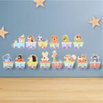 Banderin Happy Birthday TREN CON ANIMALITOS