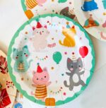 Plato Polipapel x 8 Unidades GATITOS PARTY