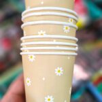 Vasos Polipapel MARGARITAS x 10 Nude
