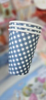 Vasos Polipapel CUADRILLE  x 10 Azulino