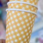 Vasos Polipapel CUADRILLE  x 10 Amarillo