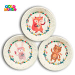 Platos Polipapel  Animalitos Nordicos x 8