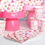 Vasos Polipapel Corazon MON AMOUR CORAZONES PAINT  x 10 Unidades.