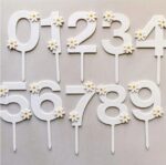 Topper Numero MARGARITAS BLANCOS