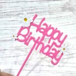 Topper Happy Birthday MARGARITAS Rosa