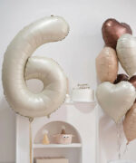 Globo Numero 32 Pulgadas CREMA SATINADO