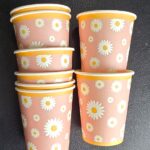 Vasos  Polipapel Flores Margarita DAISY x 8 Unidades PC