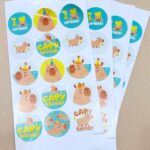 Stickers Redondos CAPIBARA  / CAPYBARA x 15 Unidades Circulares