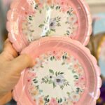 Platos Polipapel FLORES I x10. Mide 18 cm.