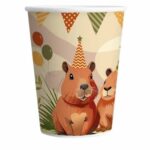 Vasos Polipapel CAPYBARA/CAPIBARA  VINTAGE x 8 Unidades