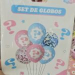 Set Globo REVELACION DE SEXO Estampados y Confetti Por 6 Unidades.  Apto Helio .