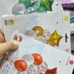 Set de Globo x 9: Es 1 Estrella Metalizada 18 Pulgadas + 3 Confetti + 5 Perlados Lisos. Apto Helio. Varios Colores.