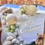 Set de Globo XL SEMI ARCO ORGANICO Colores Nude Verde Beige Marron  Con FC Inflable. 67 Piezas.