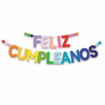 Banderin FELIZ CUMPLEAÑOS Multicolor Circulos
