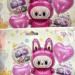 SET DE GLOBOS LABUBU x 5 Metalizados