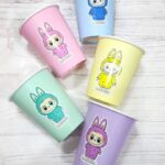 Vasos Polipapel Multicolor Pasteles LABUBU x 8 Unidades