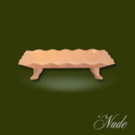 Bandeja Con Ondas Con Base SPRINKLES Rectangular PlastiCandy .Colores Blanca Negra Nude y Rosa - Imagen 3