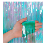 Cortina Iridiscente Celeste  ( 2x1 Mts)