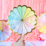 Platos PARTY GLAM x 10 Unidades Con Stamping Dorado. Mide 17 cm.