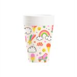 Vasos Polipapel ARCOIRIS Y PATINES x 10