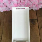 Bandeja Rectangular Plastico. Medida 24x18x4 Cm. Blanca Rosa o Metalizado Dorado