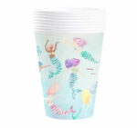 Vasos Polipapel SIRENAS ACUARELA x 8
