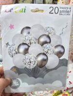 Set de Globo x 20 Unidades  LATEX : Confetti y Lisos. 12 Pulgadas.  Apto Helio. Varios Colores. - Imagen 4