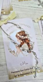 Souvenirs Comunion DENARIO BLANCO CON ESTAMPA PERSONALIZADA. - Imagen 5