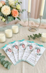 Souvenirs Comunion DENARIO BLANCO CON ESTAMPA PERSONALIZADA. - Imagen 3