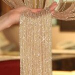 Cortina GLAM DE HILO NUDE Con Detalles de BRILLO