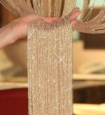 Cortina GLAM DE HILO NUDE Con Detalles de BRILLO
